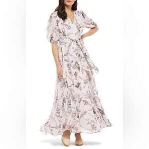 Gal Meets Glam Floral Printed Maxi with Self Belt Size 2